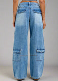 Mid Rise Skater Jean With Multiple Cargo Pockets
