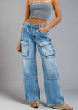 Mid Rise Skater Jean With Multiple Cargo Pockets
