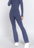 Waist Band Flare Pants. Enjoy the smoothing effects of the double-layer waistband, complete with no top seam