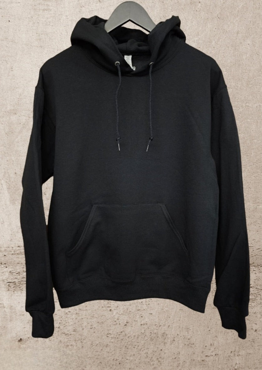 Stay warm and comfortable in our pre-shrunk Drop Shoulder hoodie. Made with high-quality cotton/polyester NuBlend fleece. The two-ply hood and front pouch pocket provide added functionality. With a seamless body and double-needle stitching