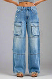 Mid Rise Skater Jean With Multiple Cargo Pockets
AB18966SK-T