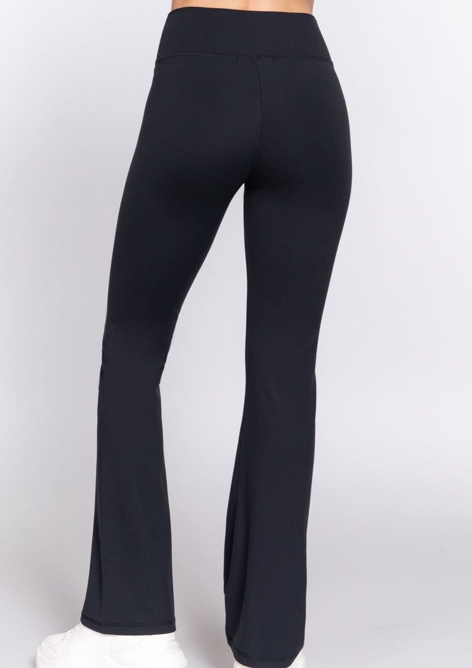 black flare leggings