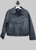 Front Zipper Faux Leather Jacket
