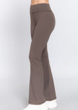 Waist Band Flare Pants. Enjoy the smoothing effects of the double-layer waistband, complete with no top seam
