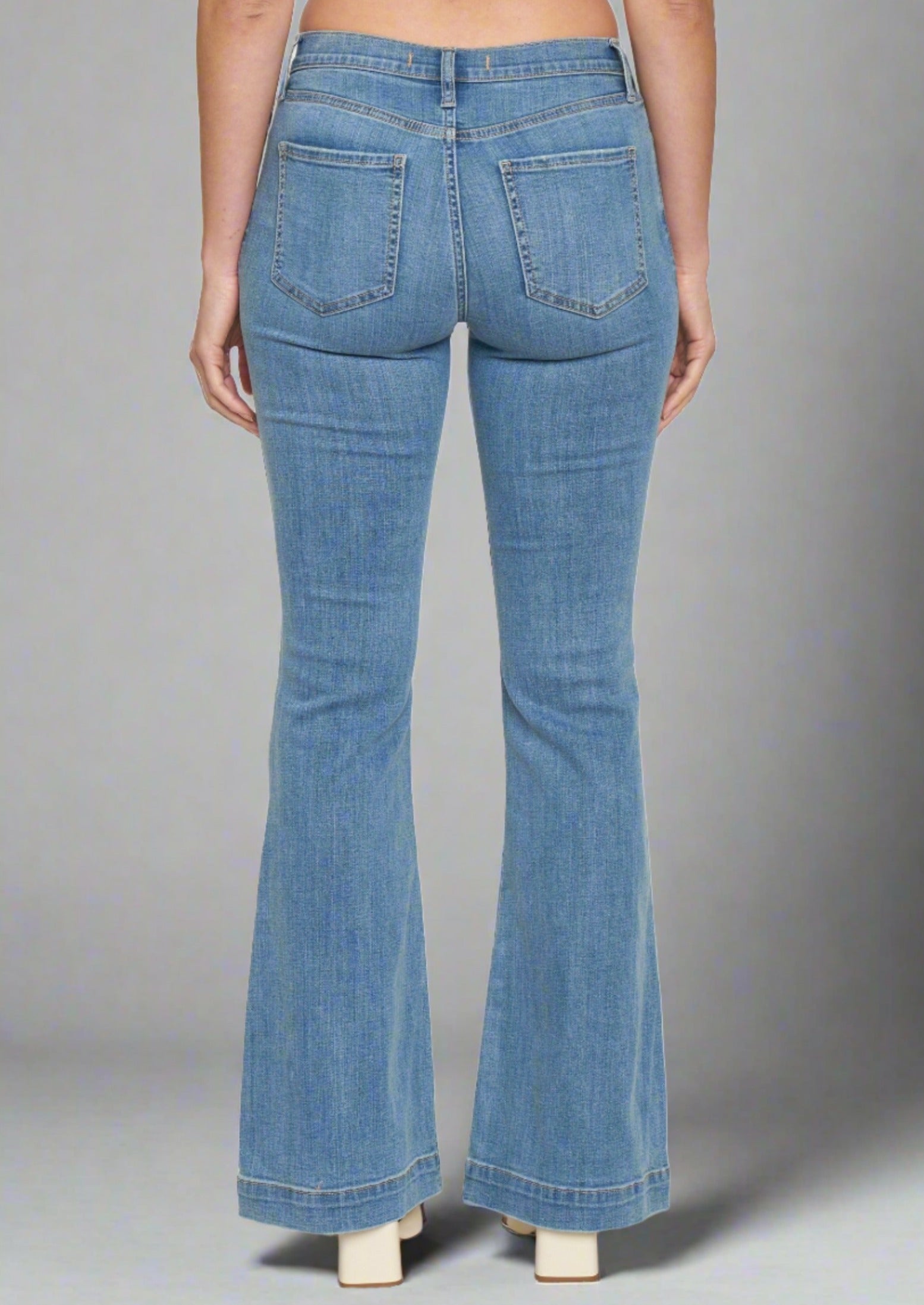 eunina mid rise flare jeans