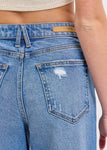 These high-rise wide-leg jeans have a 32" inseam and are the perfect medium wash making them versatile enough to complement any outfit.

Inseam: 32" Rise: 11 1/2"
Fabric Contents
99% Cotton, 1% Spandex