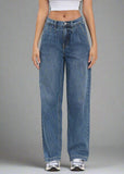 VIOLET SUPER HIGH RISE BAGGY JEAN W/ FRONT PLEAT