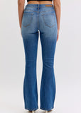 Mid-rise bootcut
Belt loops + Zip fly
Dark denim 
Import
Front Rise: 9 1/4" Inseam 32"
Fabric Content: 68% Cotton, 25% Polyester, 6% Rayon, 1% Spandex
Show Less
Fabric Contents
68% Cotton, 25% Polyester, 6% Rayon, 1% Spandex