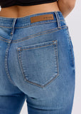 Mid-rise bootcut
Belt loops + Zip fly
Dark denim 
Import
Front Rise: 9 1/4" Inseam 32"
Fabric Content: 68% Cotton, 25% Polyester, 6% Rayon, 1% Spandex
Show Less
Fabric Contents
68% Cotton, 25% Polyester, 6% Rayon, 1% Spandex
