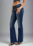 
Mid-rise bootcut
Flap back pockets
Belt loops + Zip fly
Dark denim 
Import
Front Rise: 9" Inseam 32"
Fabric Content: 93% Cotton, 6% Polyester, 1% Spandex
Show Less
Fabric Contents
93% Cotton, 6% Polyester, 1% Spandex
