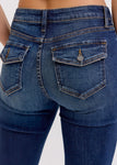 
Mid-rise bootcut
Flap back pockets
Belt loops + Zip fly
Dark denim 
Import
Front Rise: 9" Inseam 32"
Fabric Content: 93% Cotton, 6% Polyester, 1% Spandex
Show Less
Fabric Contents
93% Cotton, 6% Polyester, 1% Spandex
