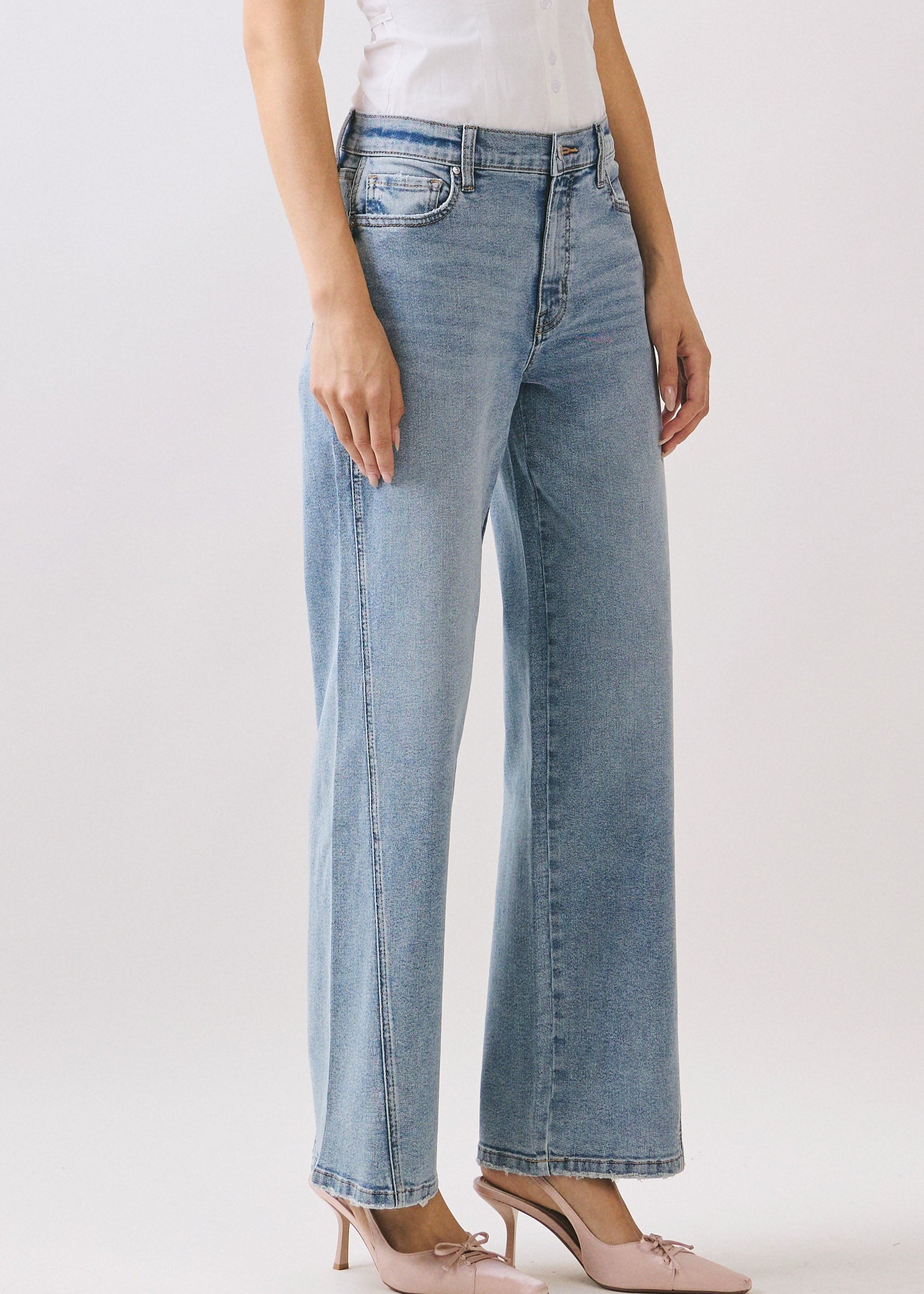 Eunina Lindz High Rise Wide Leg W/ Forward Seam
