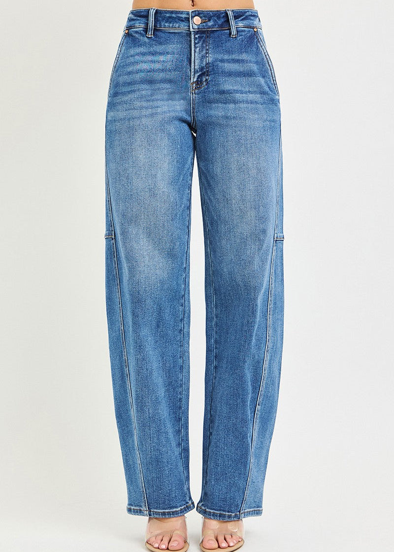 Blue jeans on a white background