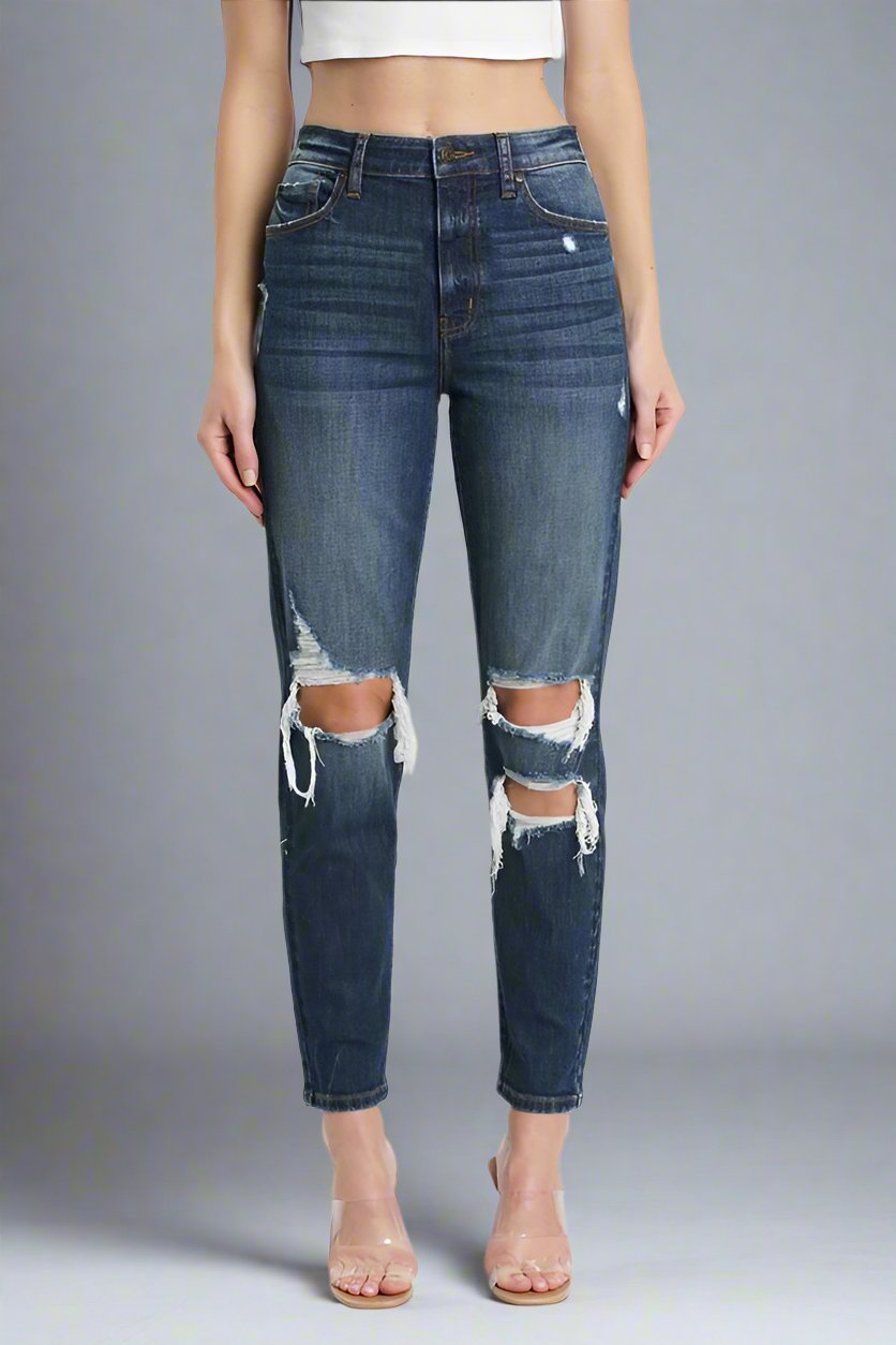 Eunina topi high rise mom jeans