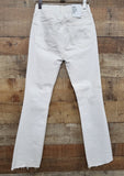 white Eunina Emery High Rise cropped boot cut jeans