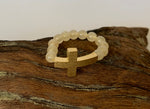 Cross beaded ring