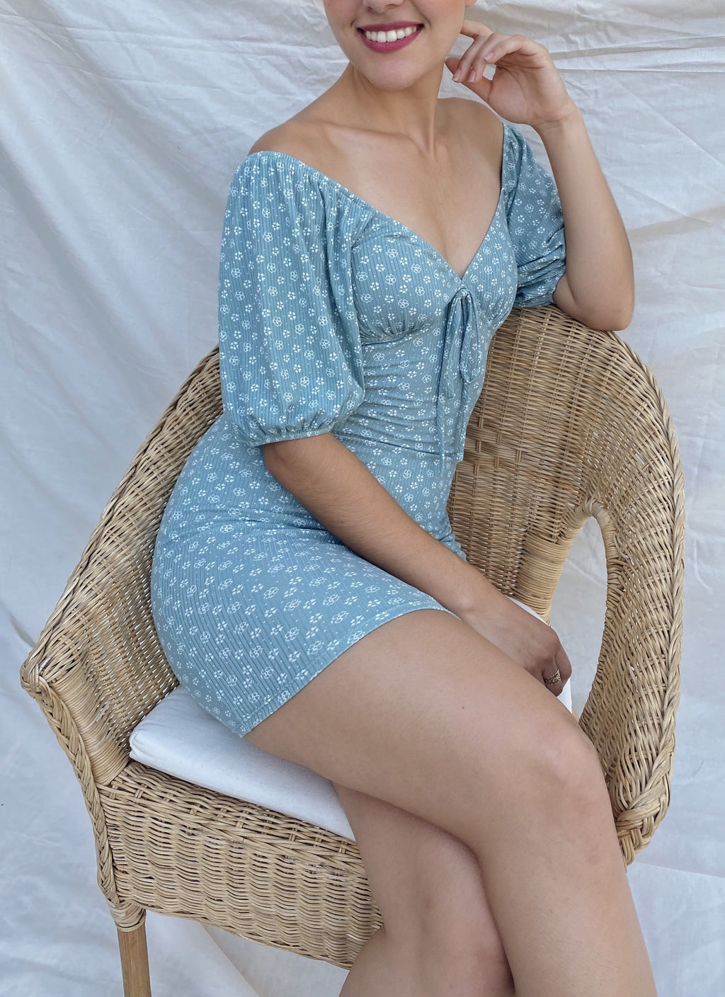 off the shoulder mini dress 